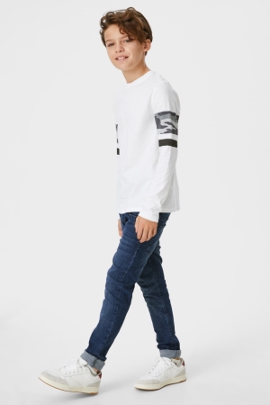 Jean C&A Slim Organic Coton Garcon Bleu Bleu Foncé | KA3261047