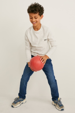 Jean C&A Slim Thermal Jog Denim Garcon Bleu | ZI1268953