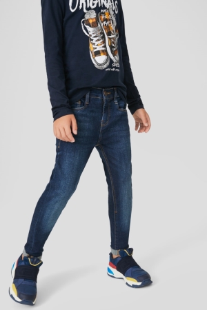 Jean C&A Super Mince Garcon Bleu Bleu Foncé | QN8745029