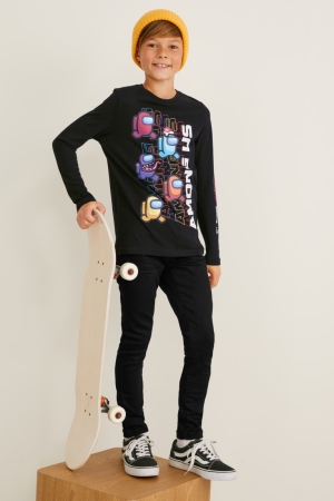 Jean C&A Super Mince Organic Coton Garcon Noir | PN0657831