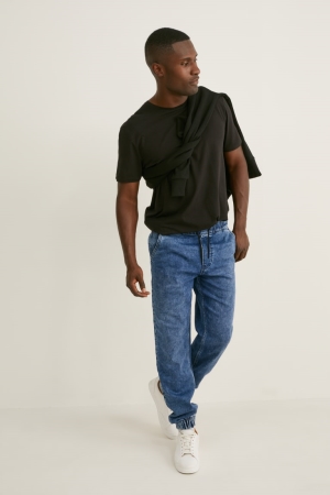 Jean C&A Tapered Flex Jog Denim Homme Bleu Bleu Foncé | FX0482715