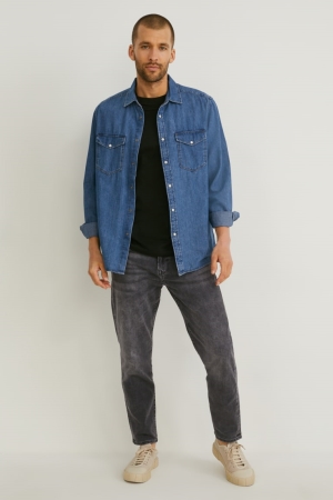 Jean C&A Tapered Lycra® Homme Noir | NS8749563