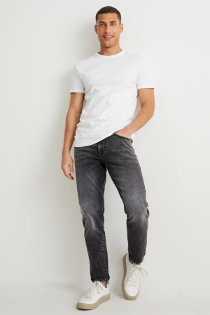 Jean C&A Tapered Lycra® Recycled Homme Bleu Grise Foncé | OE6583402
