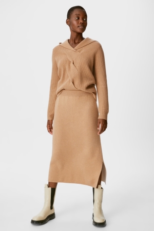 Jupe C&A Cashmere Femme Beige | AL1098257