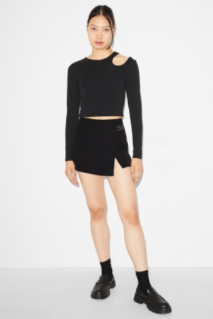 Jupe C&A Clockhouse Skort Femme Noir | VJ6478532