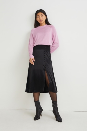 Jupe C&A Satin Femme Noir | KI2847516