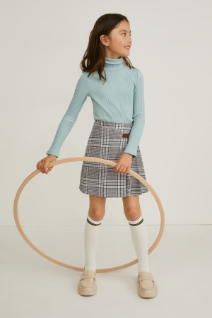 Jupe C&A Set And Knee-high Socks 2 Piece Fille Blanche | BF0356812