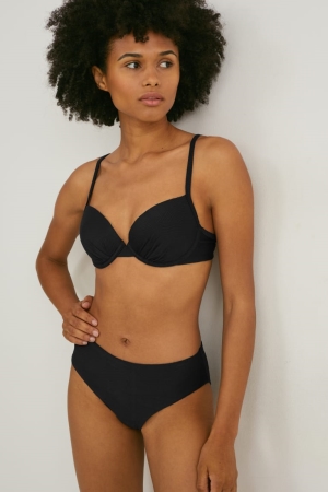 Maillots De Bain C&A Bikini Bottoms Mid-rise Lycra® Xtra Life™ Femme Noir | EC6407821