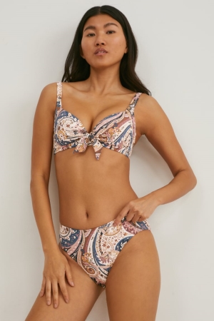 Maillots De Bain C&A Bikini Bottoms Mid-rise Lycra® Xtra Life™ Femme Beige | VH9632054