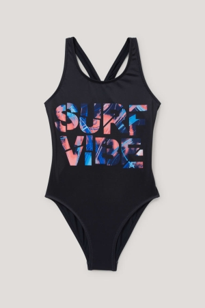 Maillots De Bain C&A Swimsuit Lycra® Xtra Life™ Fille Noir | VX5986134