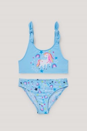 Maillots De Bain C&A Unicorn Bikini Lycra® Xtra Life™ 2 Piece Fille Bleu Clair | UA9413876