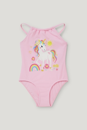 Maillots De Bain C&A Unicorn Swimsuit Lycra® Xtra Life™ Fille Rose | UD9314068