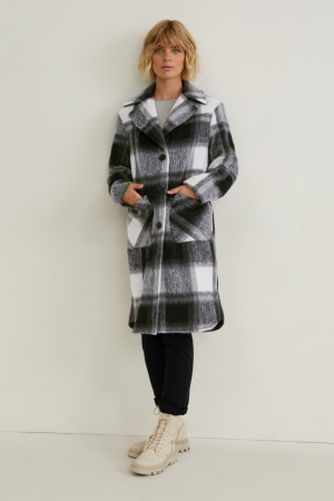 Manteaux C&A Check Femme Grise | LQ4615738