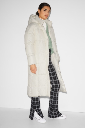 Manteaux C&A Clockhouse Matelassé With Hood Femme Blanche | IL6093147