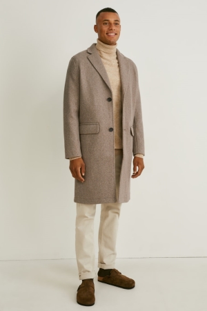 Manteaux C&A Coat Homme Grise Marron | IP8017296