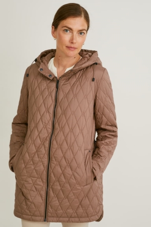 Manteaux C&A Matelassé With Hood Bionic-finish®eco Femme Grise Marron | NF8063251