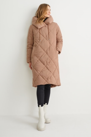 Manteaux C&A Matelassé With Hood Recycled Femme Grise Marron | HK8251463