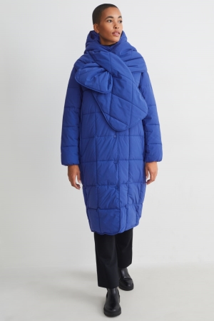 Manteaux C&A Matelassé With Hood Recycled Femme Bleu | MR1695078