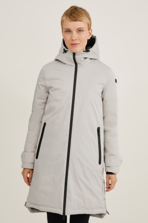 Manteaux C&A Outdoor With Hood Thermolite® Ecomade Femme Grise Clair | AD3842195