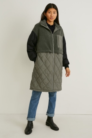Manteaux C&A Parka Recycled Femme Vert Foncé | LZ1594280