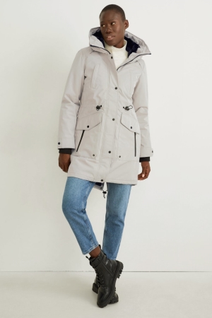 Manteaux C&A Parka With Hood Femme Creme | BH6085371