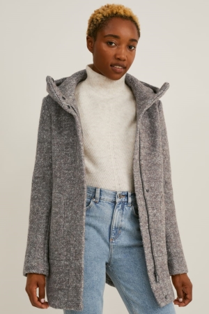 Manteaux C&A With Hood Laine Blend Femme Beige | AI3062817