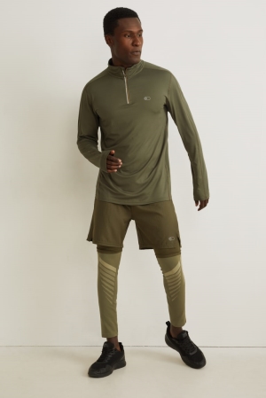 Pantalons C&A Active Leggings Homme Vert | PT7826594