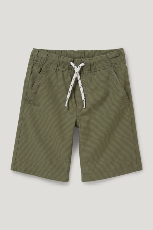 Pantalons C&A Bermuda Rayé Garcon Vert | CA8326197
