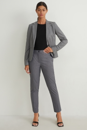 Pantalons C&A Business Mid-rise Taille Slim Fit Femme Grise | EF2063857