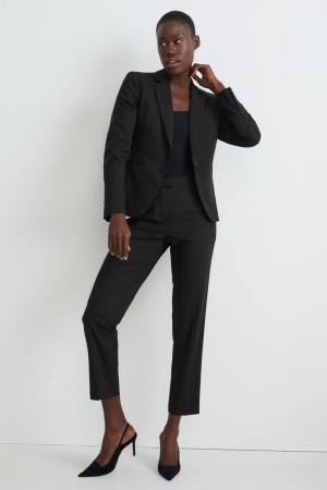 Pantalons C&A Business Regular Fit Recycled Femme Noir | VM8962374