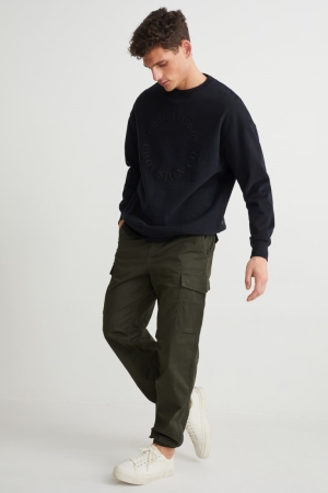 Pantalons C&A Cargo Regular Fit Lycra® Homme Bleu Vert | DA9138720