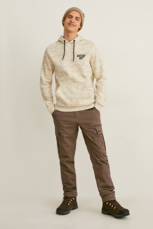 Pantalons C&A Cargo Regular Fit Lycra® Recycled Homme Kaki | OY3786952