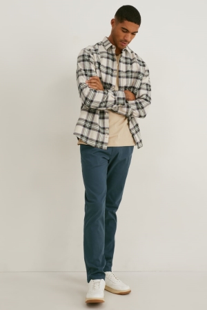 Pantalons C&A Chinos Regular Fit Lycra® Homme Vert Foncé | QF9704512
