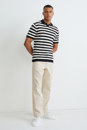 Pantalons C&A Chinos Relaxed Fit Cradle To Cradle Certified® Gold Homme Creme | LI7539621