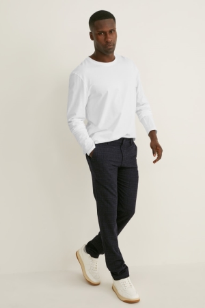 Pantalons C&A Chinos Slim Fit Flex Lycra® Recycled Homme Noir | VG6457893