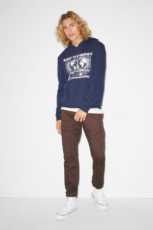 Pantalons C&A Clockhouse Cargo Slim Fit Homme Marron Foncé | WU8952064