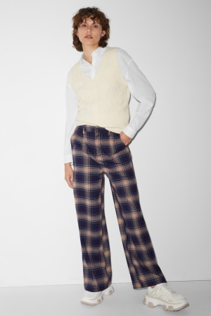 Pantalons C&A Clockhouse Cloth High Taille Larges Leg Recycled Femme Bleu | TH7920845