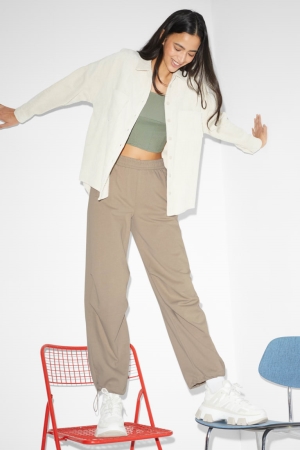 Pantalons C&A Clockhouse Joggers Femme Beige | GF7642195