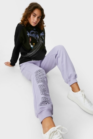 Pantalons C&A Clockhouse Joggers Femme Violette Clair | HB8640359