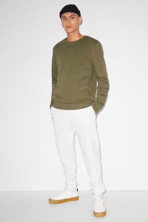 Pantalons C&A Clockhouse Joggers Homme Blanche | UE6278491