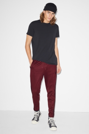 Pantalons C&A Clockhouse Joggers Homme Rouge Foncé | EB6098451