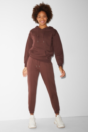 Pantalons C&A Clockhouse Joggers Recycled Femme Marron | SM7359480