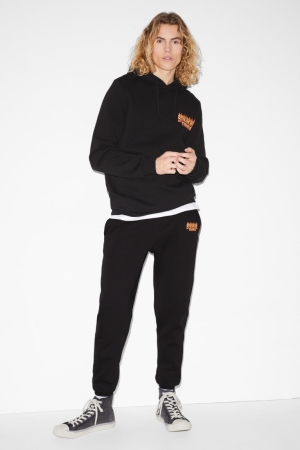 Pantalons C&A Clockhouse Joggers Stranger Things Homme Noir | OU7425980