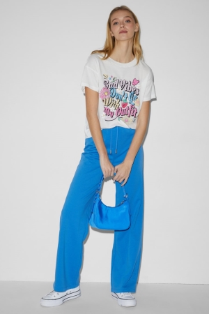 Pantalons C&A Clockhouse Joggers With Recycled Polyester Femme Bleu | KW9532176