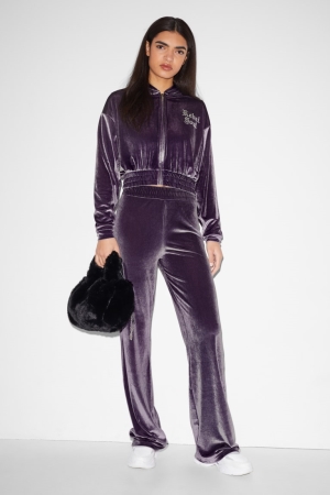 Pantalons C&A Clockhouse Velvet Joggers Femme Violette | OL8106547