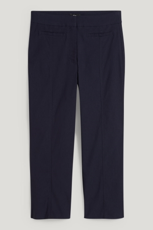 Pantalons C&A Cloth High Taille Cigarette Fit Femme Bleu Foncé | EN6481529
