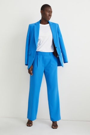 Pantalons C&A Cloth High Taille Droit Fit Femme Bleu | GK1742083