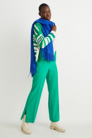 Pantalons C&A Cloth High Taille Droit Fit Recycled Femme Vert | NL0689327