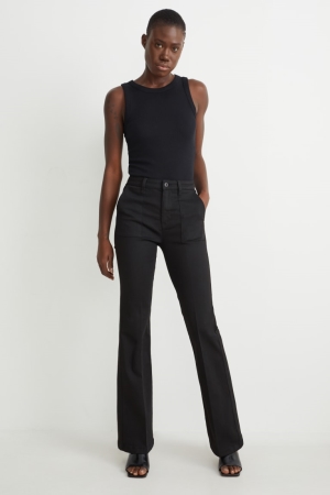 Pantalons C&A Cloth High Taille Recycled Femme Noir | BR6738924