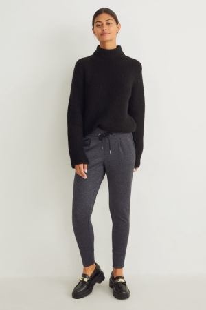 Pantalons C&A Cloth High Taille Tapered Fit Femme Grise | QY5370698